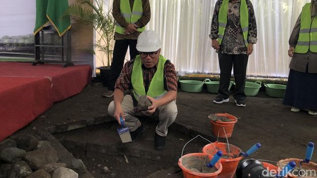 Groundbreaking Gedung UMY Groundbreaking Ceremony Laboratorium Teknik Terpadu Mochammad Yana Aditya Building di Kampus UMY, Jumat (30/1).