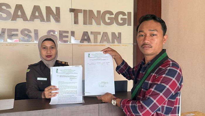 HMI Jeneponto mengajukan permohonan supervisi ke Kejati Sulsel terkait penanganan kasus dugaan korupsi pembangunan Pasar Lassang-Lassang. Dokumen Istimewa
