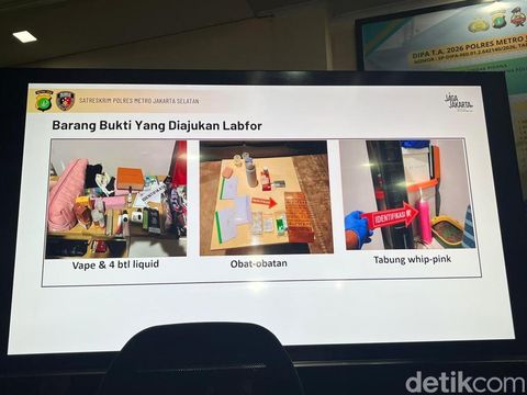 Polres Jaksel menggelar konpers soal tewasnya Lula Lahfah (Rumondang/detikcom)