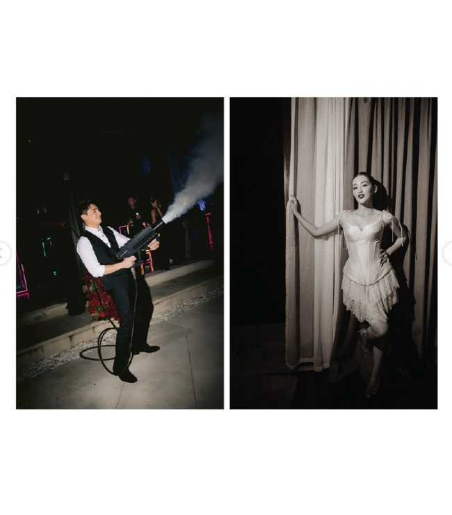 Sementara di acara after party Ranty dan Rayn tampil lebih santai. Rayn tampak melepas jas hitam yang sebelumnya dikenakan. Sementara Ranty berganti ke mini dress putih dengan desain corset fitted di bagian atas dan rok pendek berbahan lace atau tulle yang memberi kesan playful. Foto: Instagram/@rantymaria