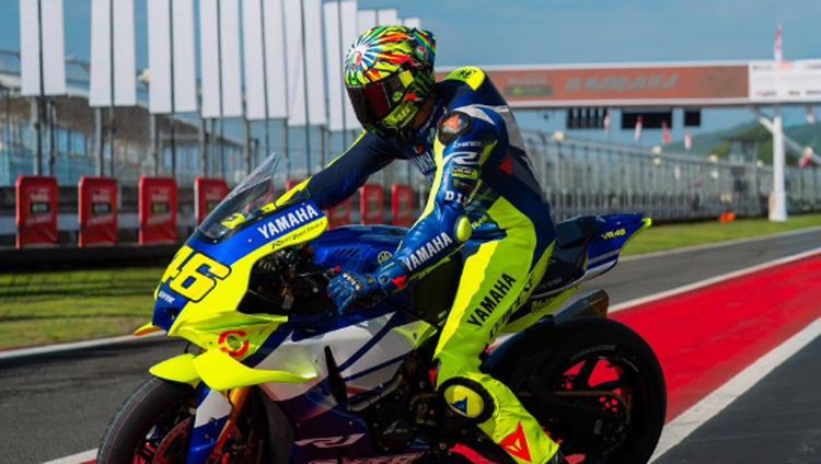 Momen Perdana Rossi Geber Motor di Sirkuit Mandalika