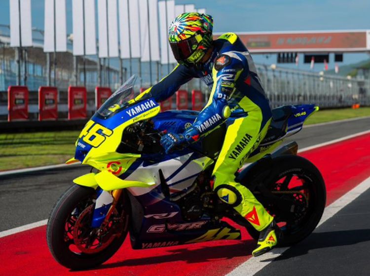 Momen Perdana Rossi Geber Motor di Sirkuit Mandalika