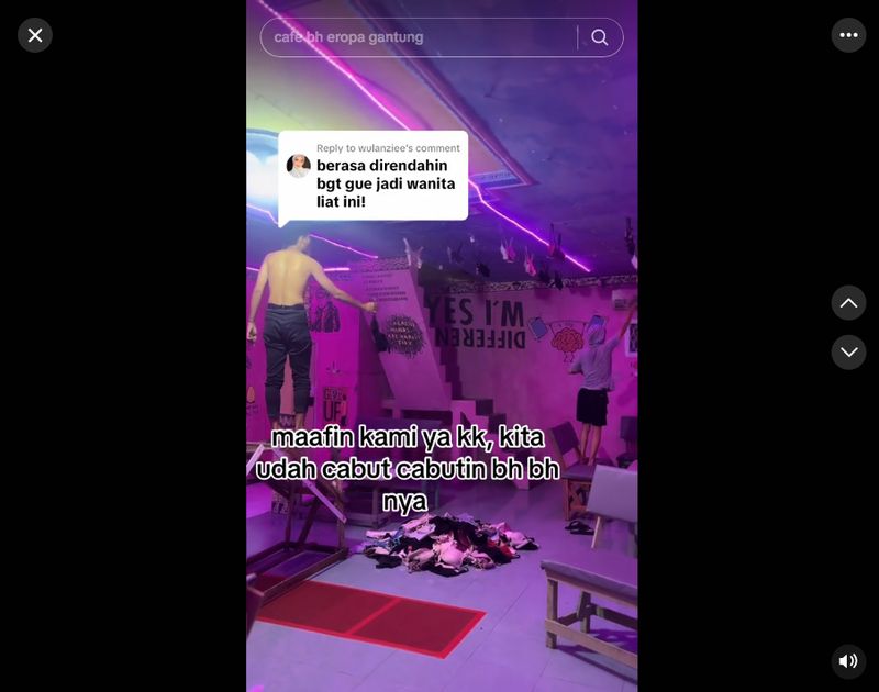 CIgi Kave di Palembang Pakai Bra sebagai Hiasan, Tuai Kecaman Netizen