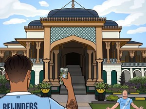 Man City Unggah Ilustrasi Haaland-Reijnders di Istana Maimun