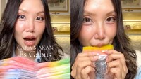 Begini Nih Cara Makan Es Gabus agar Tetap 'Slay' ala Vindy Lee