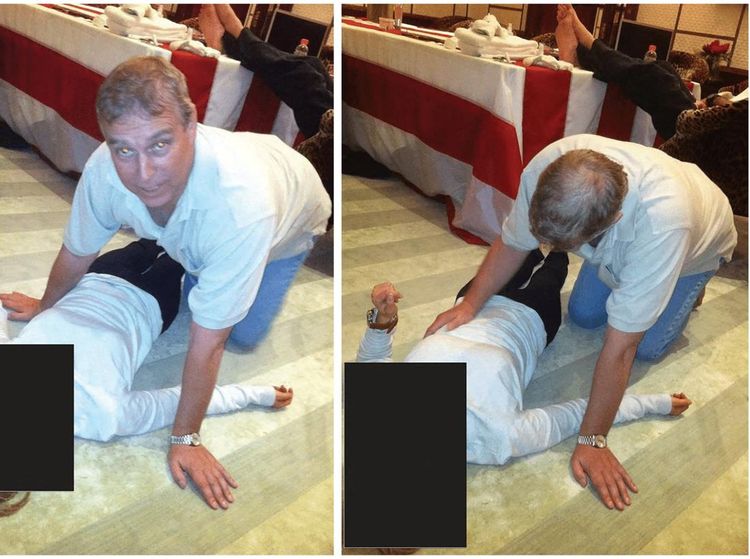 Deretan Foto Andrew Bersama Perempuan di Lantai dalam Skandal Epstein