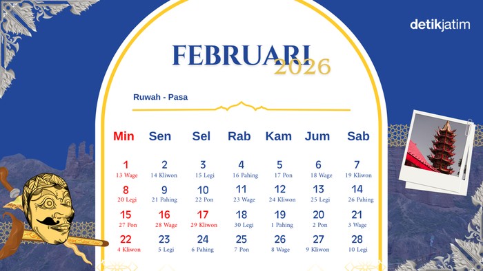 Kalender Jawa Kamis 5 Februari 2026, Simak Watak Weton Kamis Pon