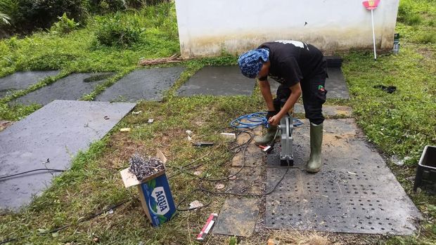 Pembangunan Jembatan Merah Putih Presisi di Kampar, Riau sudah dimulai. Pembangunan Jembatan Merah Putih Presisi di Kampar, Riau sudah dimulai. Tiang pancang mulai berdiri, Sabtu (1/2/2026).