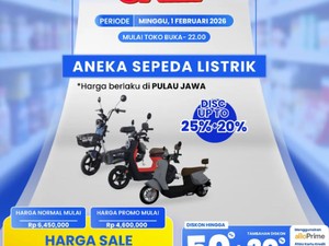 Lebih Hemat Belanja Sepeda Listrik di Transmart, Diskon Rp 2,7 Juta
