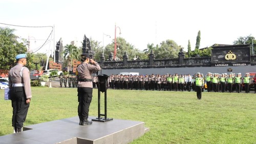 Apel pasukan Operasi Keselamatan Agung 2016 di Lapangan Tribrata Polres Gianyar, Senin (2/2/2026). (Dok. Polres Gianyar)