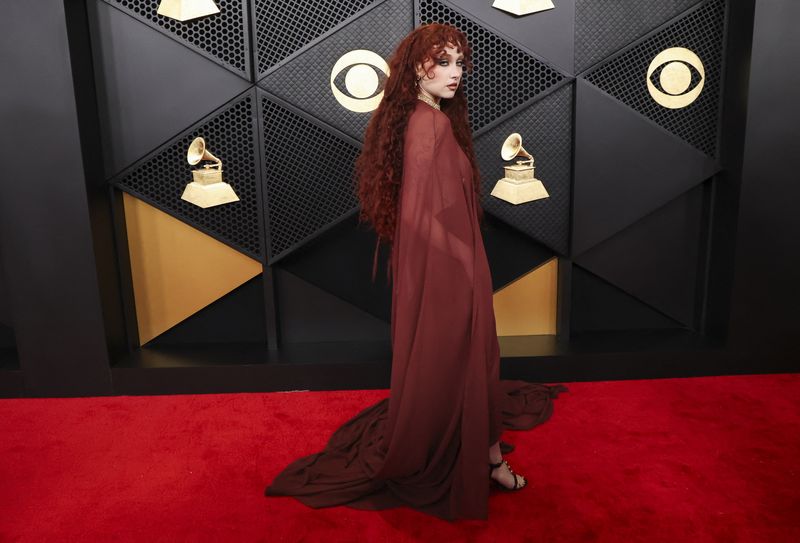 Chappell Roan di Grammy Awards 2026 Chappell Roan poses at the red carpet during the 68th Annual Grammy Awards in Los Angeles, California, U.S., February 1, 2026. REUTERS/Mario Anzuoni