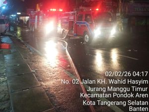 Kebakaran di Ruko Tekstil Tangsel Padam Pagi Ini, Libatkan 150 Petugas Damkar