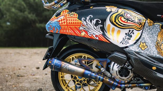 Modifikasi Yamaha Grand Filano usung tema Jepang