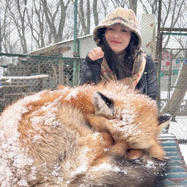 Foto Gemas Natasha Wilona Main ke Desa Rubah Jepang