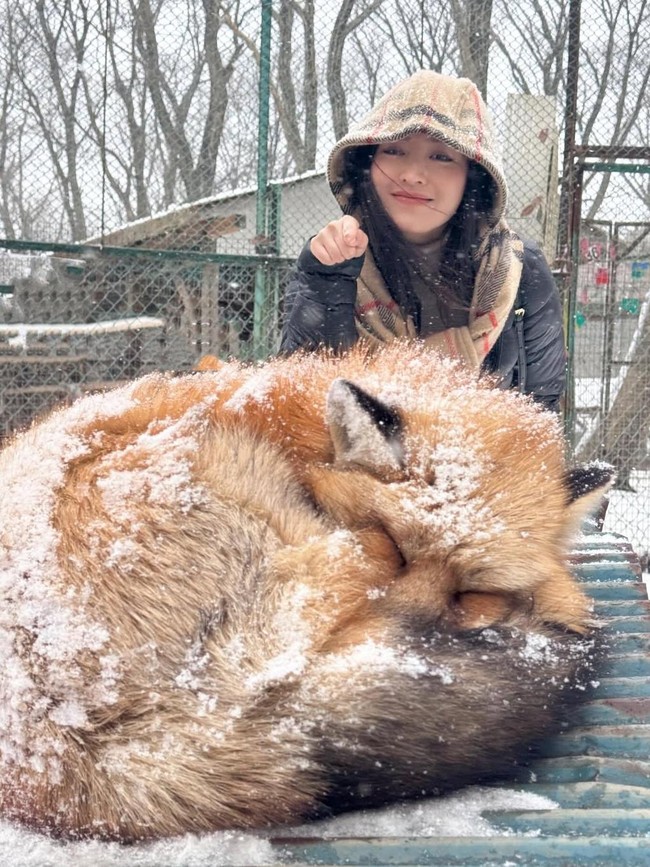 Foto Gemas Natasha Wilona Main ke Desa Rubah Jepang