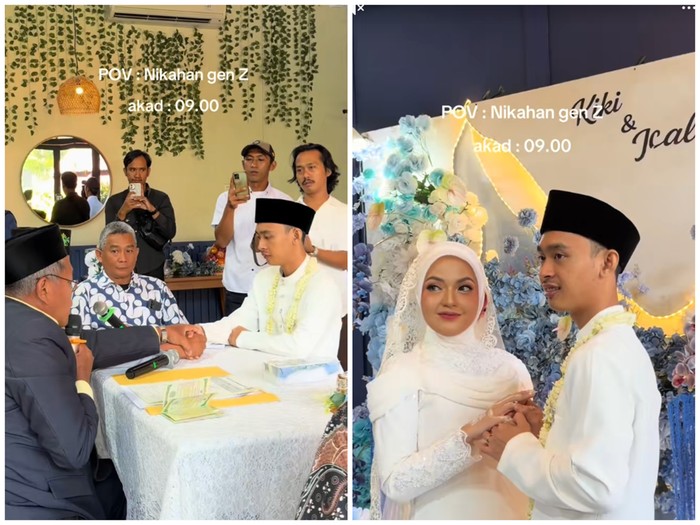 Pernikahan Gen Z viral karena sangat sat set: pagi akad nikah, sorenya langsung terbang ke Bali. Konsep intimate wedding ini langsung viral di TikTok.