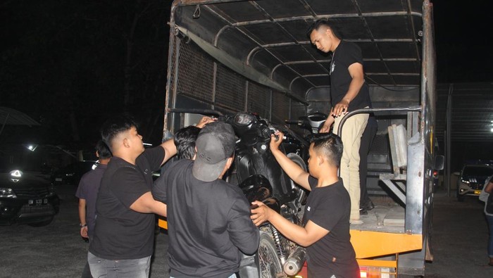 Tim RAGA Patroli Malam di Bengkalis, Puluhan Motor Knalpot Brong Dirazia