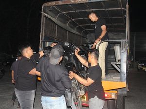 Tim RAGA Patroli Malam di Bengkalis, Puluhan Motor Knalpot Brong Dirazia