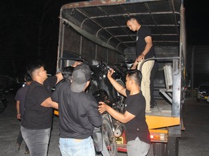 Tim RAGA Patroli Malam di Bengkalis, Puluhan Motor Knalpot Brong Dirazia
