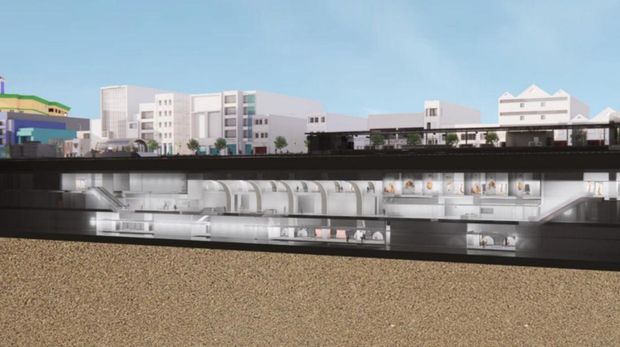 Stasiun MRT Glodok. (Dok. Hutama Karya)