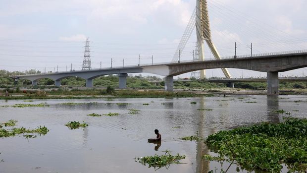 Sungai Yamuna di India. (REUTERS/Bhawika Chhabra)