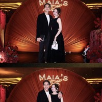 Syifa hadir bersama tunangannya, El Rumi. Keduanya tampil kompak dengan busana senada berwarna hitam. Foto: Instagram/@syifahadju