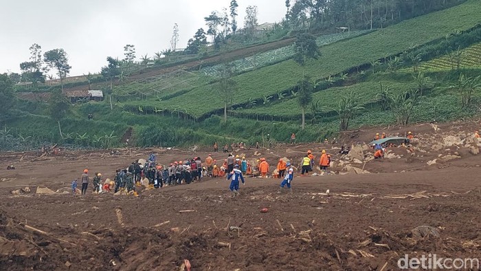 Update SAR Longsor Cisarua: 78 Bodypack Ditemukan, Sisa 2 Lagi