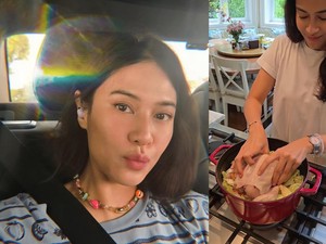 Aksi Dian Sastro Racik Sup Ayam Istimewa, Pakai Buah Ini!