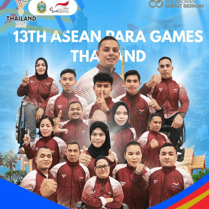 Atlet NPC Sumut peraih medali di Asean Para Games 2026 Thailand (Foto: @npcisumut)