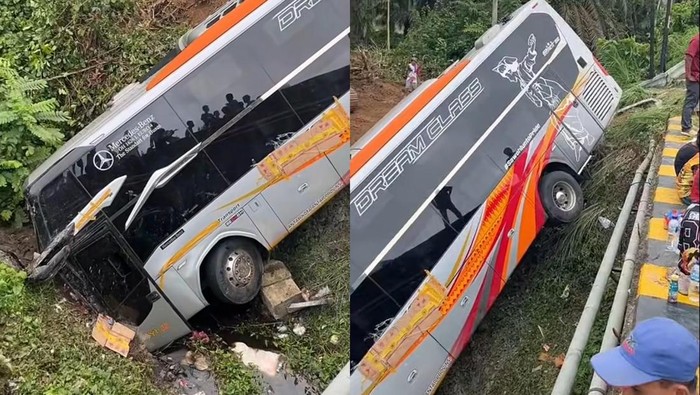Kecelakaan bus terperosok jurang di Tebo, Jambi