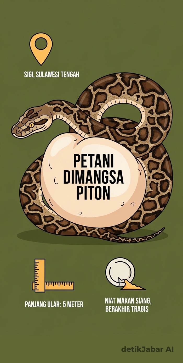 Horor! Jasad Petani Ditemukan di Dalam Perut Ular Predator