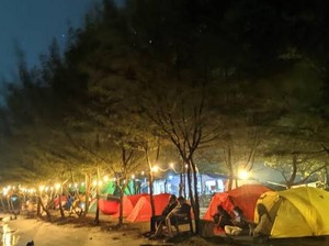 Camping di Pantai Cemara Indah Indramayu, Cukup Bayar Rp 25 Ribu