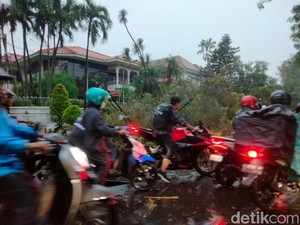 Hujan Angin di Surabaya Tumbangkan 35 Pohon-7 Bangunan Rusak