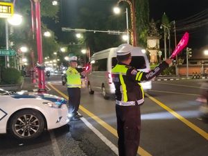 Subsatgas Turjag Polres Gianyar Siaga di Titik Macet dan Rawan Lakalantas