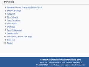 Aturan, Syarat, dan Kelompok Portofolio SNBP 2026 Jalur Seni dan Olahraga