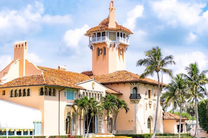 Penampakan resor mewah Mar-a-Lago milik Presiden AS, Donald Trump yang berlokasi di Palm Beach, Florida, AS