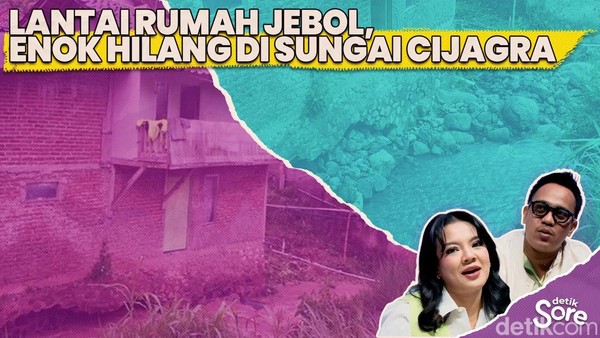 Video: Lantai Rumah Jebol, Ibu di Bandung Terseret Arus Sungai
