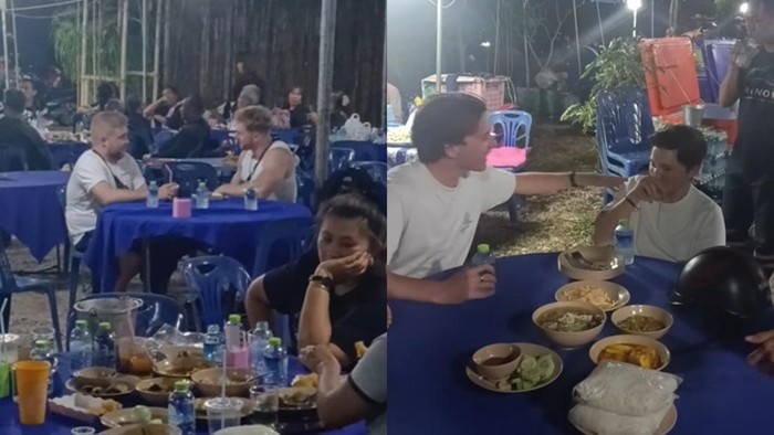 Dikira Warung Makan, Turis Asing Ternyata Makan di Acara Pemakaman!