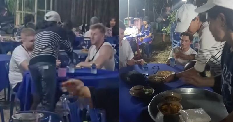 Dikira Warung Makan, Turis Asing Ternyata Makan di Acara Pemakaman!