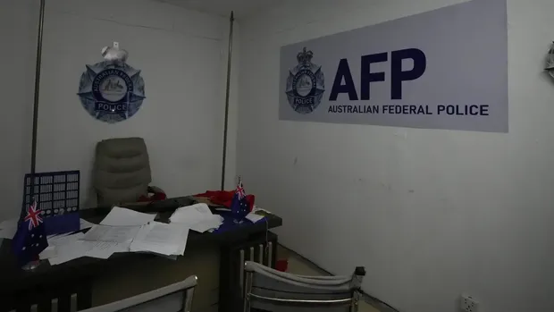 Penampakan bagian dalam markas scam di Kamboja (AP Photo/Sakchai Lalit)