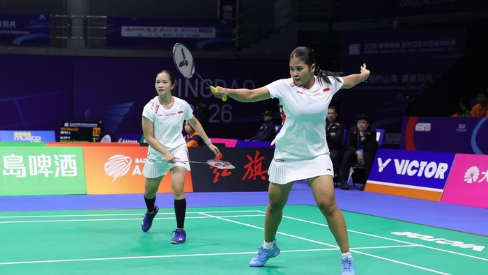 Pasangan ganda putri Indonesia Rachel Allessya Rose/Febi Setianingrum di Badminton Asia Team Championships (BATC) 2026