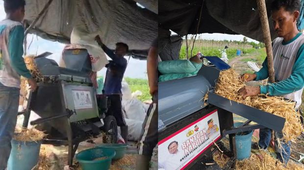 Tempat pengering jagung yang dirakit oleh Aipda Iwan Haryanto di Ogal Ilir