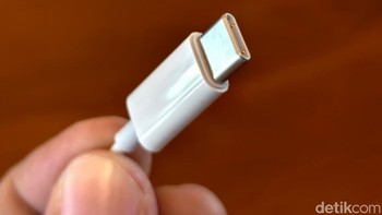 Konektor USB-C pada Apple EarPods, kompatibel dengan iPhone, iPad, Mac, dan perangkat USB-C lainnya. Foto: Adi Fida Rahman/detikINET