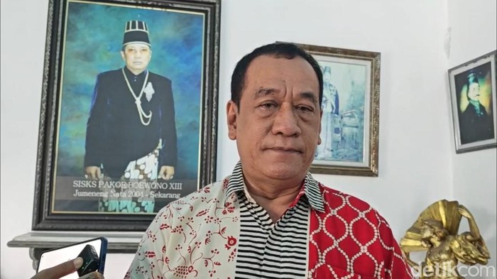 Ketua Eksekutif LDA, KPH Eddy Wirabhumi ditemui di Keraton Solo, Kamis (5/2/2026)