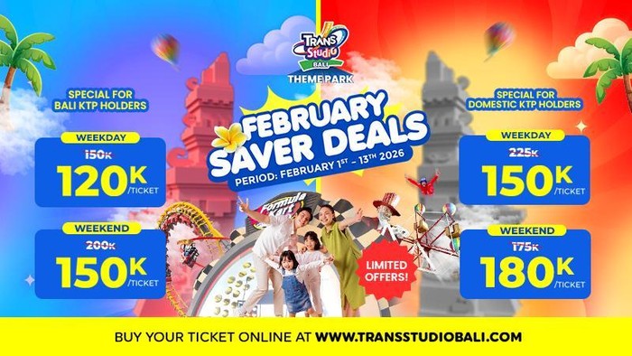 Awali Februari dengan Liburan Seru dan Hemat di Trans Studio Theme Park Bali