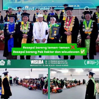 Viral! Pasangan di UIN Sunan Kudus, Kabupaten Kudus, Jawa Tengah, momen akad nikah & wisuda. Habis akad nikah langsung ambil ijazah, momen unik ini jadi sorotan netizen di media sosial.