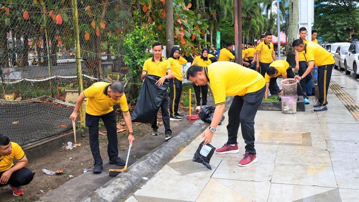 Aksi bersih yang dilakukan Polda Babel