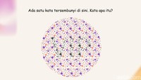 Perhatikan titik-titik gambar. Kata apa yang pertama kali terlihat? (Foto: Daffa Ghazan Pradipta/detikHealth)