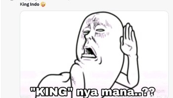 King Indo dicari. Meme klasik netizen muncul untuk merayakan status baru Indonesia di futsal Asia. Foto: X.com
