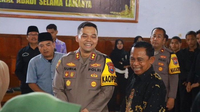 Pertemuan Kapolres Nganjuk, AKBP Suria Miftah Irawan bersama Ketua PSHT Nganjuk Drs. H. Gondo Hariyono